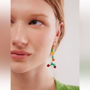 NWT - FREE PEOPLE Sweet Treat Beaded Glass Dangle Earrings